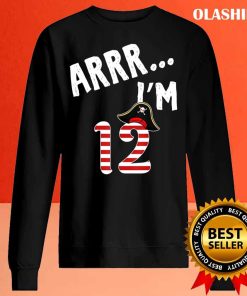 I’m 12 Years Old Boy 12th Birthday Party Pirate Gift T-shirt