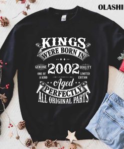 Mens 20th Birthday Gift Vintage Kings Born In 2002 T-shirt Mens 20th Birthday Gift Vintage Kings Born In 2002 T-shirt