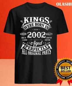 Mens 20th Birthday Gift Vintage Kings Born In 2002 T-shirt 3 Mens 20th Birthday Gift Vintage Kings Born In 2002 T shirt 4