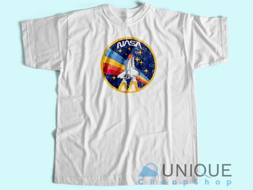 NASA Retro Rocket T-Shirts Adult For Women Or Men