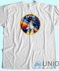 NASA Retro Rocket T Shirts Adult For Women Or Men 3