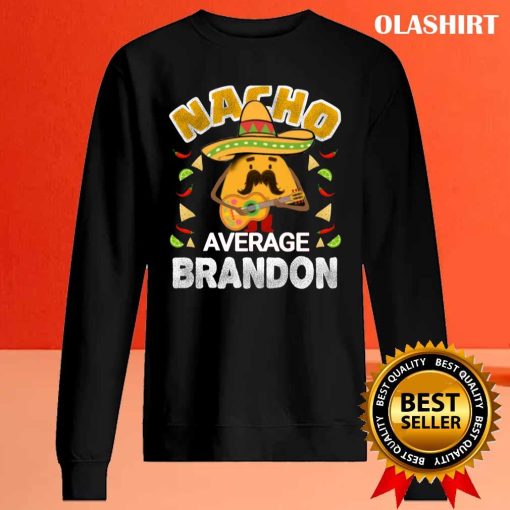 Nacho Average Brandon Funny Birthday Personalized Name Gift, Retro Ventage Funny Taco T-shirt