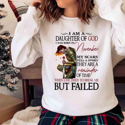 New I’m A Daughter Of God I Was Born In November Shirt, Christian Birthday Shirt