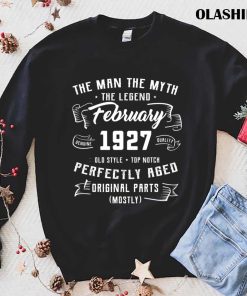 New Mens Man Myth Legend February 1927 95th Birthday T-shirt New Mens Man Myth Legend February 1927 95th Birthday T-shirt
