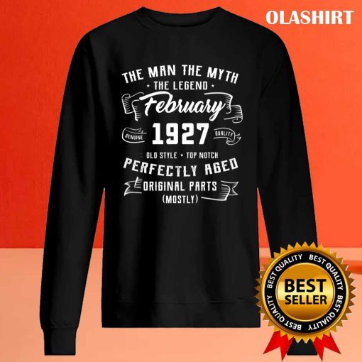 New Mens Man Myth Legend February 1927 95th Birthday T-shirt