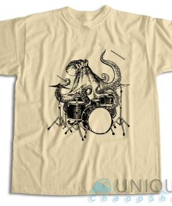 Octopus Playing Drums T Shirt Size S 3XL Unique Cheap Shop 3