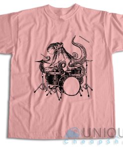 Octopus Playing Drums T Shirt Size S 3XL Unique Cheap Shop 4