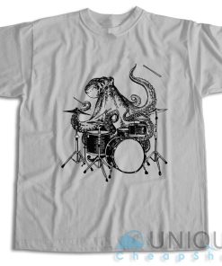 Octopus Playing Drums T Shirt Size S 3XL Unique Cheap Shop 6