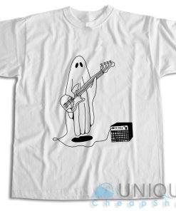 Sheet Ghost Playing Bass Guitar T-Shirt
