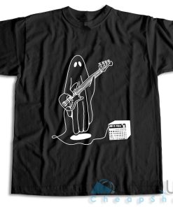 Sheet Ghost Playing Bass Guitar T-Shirt
