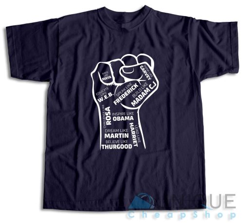 Shop! Black Leaders Fist T-Shirt