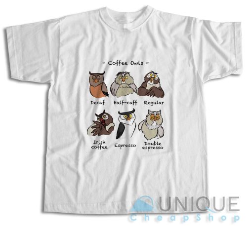 Shop Coffee Owls T-Shirt