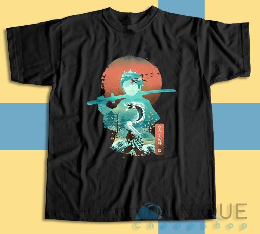 Shop Demon Slayer Ukiyo E Breath Of Water T-Shirt Size S-3XL