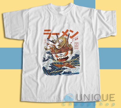 Shop The Great Ramen Off Kanagawa T-Shirt Size S-3XL