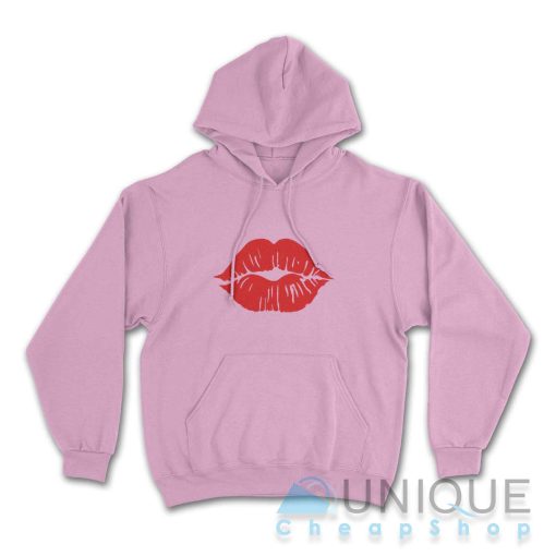 Shop Valentines Lips Kiss Hoodie