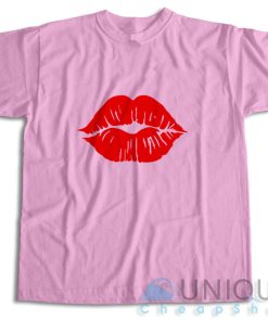 Shop Valentines Lips Kiss T-Shirt
