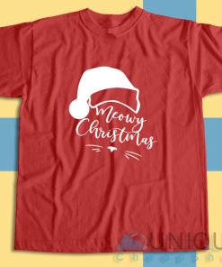 Shop high quality unique Meowy Christmas T-Shirt Size S-3XL