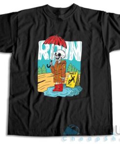 Skeleton in the Rain T-Shirt Size S-3XL  Teesmine