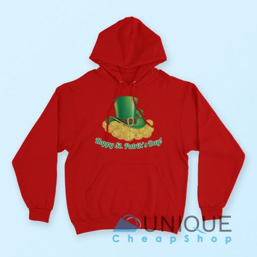 St Patricks Day Coins and Hat Hoodie Size S,M,L,XL,2XL,3XL