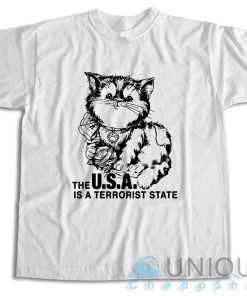The U.S.A. Is A Terrorist State T-Shirt Size S-3XL  Teesmine