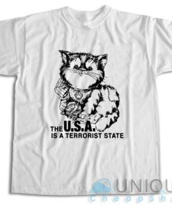 The U.S.A. Is A Terrorist State T-Shirt Size S-3XL  Teesmine