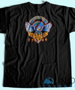 Van Halen Tour of the World T-Shirt Unisex Custom Tee Shirt Printing