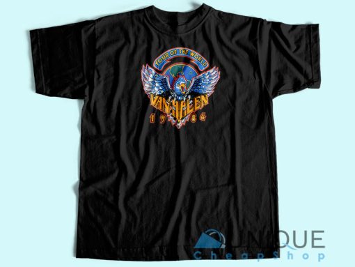 Van Halen Tour of the World T-Shirt Unisex Custom Tee Shirt Printing