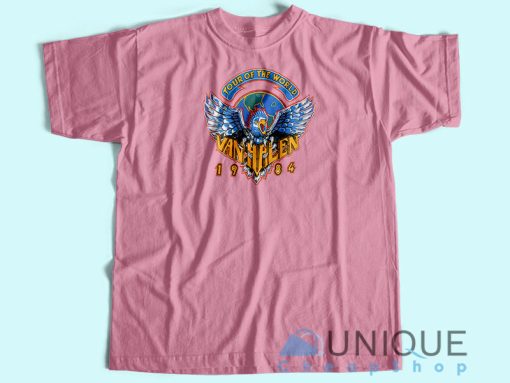 Van Halen Tour of the World T-Shirt Unisex Custom Tee Shirt Printing