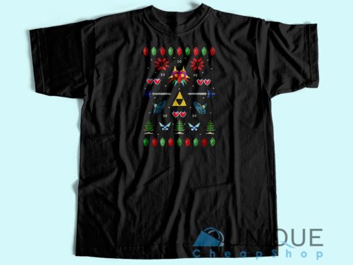 Zelda Christmas T-Shirt Unisex Custom Tee Shirt Printing