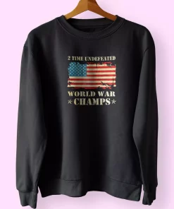 2 Time Undefeated World War Champs Holiday Sweatshirt 2 Time Undefeated World War Champs Holiday Sweatshirt