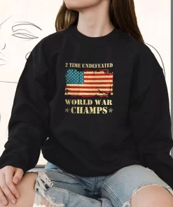 2 Time Undefeated World War Champs Holiday Sweatshirt