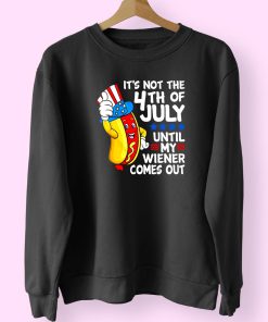 4th Of July Funny Wiener Comes Out Cute Sweatshirt 4th Of July Funny Wiener Comes Out Cute Sweatshirt