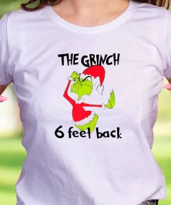 6 Feet Back Funny Grinch Thanksgiving Vintage T Shirt
