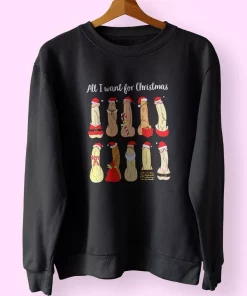 All I Want Ugly Christmas Sweatshirt Xmas Outfit