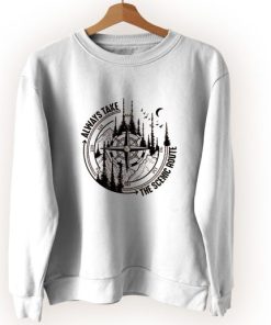 Always Take The Scenic Route Camping Travel Cute Sweatshirt Style
