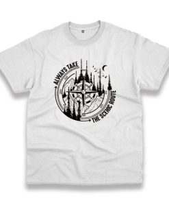 Always Take The Scenic Route Camping Travel Trendy Casual T Shirt