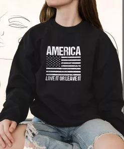 America Love it or Leave It Holiday Sweatshirt 1 America Love it or Leave It Holiday Sweatshirt 2