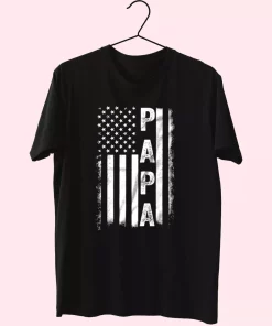 American Flag Us Papa T Shirt For Dad