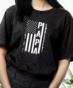 American Flag Us Papa T Shirt For Dad