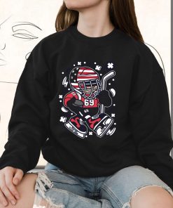 American Hockey Kid Funny Graphic Sweatshirt