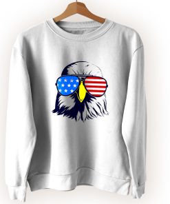 American Patriotic Eagle With Sunglasses Vintage Sweatshirt American Patriotic Eagle With Sunglasses Vintage Sweatshirt