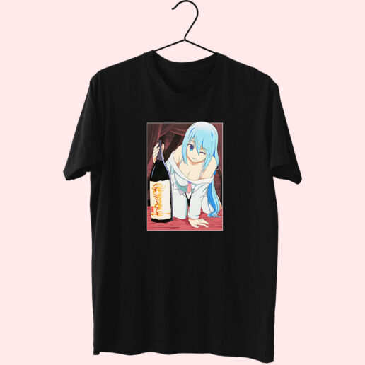 Anime Konosuba Aqua And Sake Essentials T Shirt Anime Konosuba Aqua And Sake Essentials T Shirt