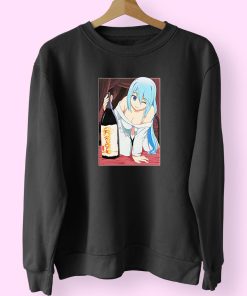 Anime Konosuba Aqua And Sake Sweatshirt Design Anime Konosuba Aqua And Sake Sweatshirt Design