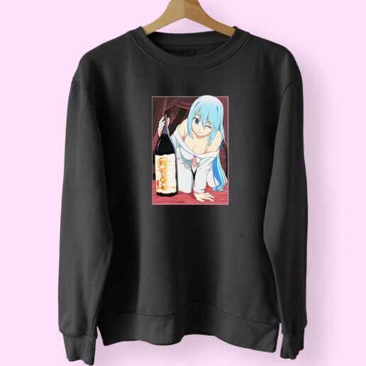 Anime Konosuba Aqua And Sake Sweatshirt Design Anime Konosuba Aqua And Sake Sweatshirt Design