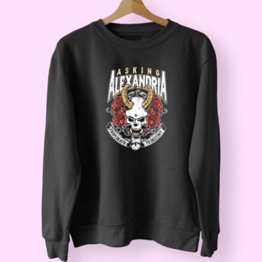 Asking Alexandria From Death To Destiny Skull Sweatshirt Design
