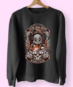 Astronaut Skull Funny Graphic Sweatshirt Astronaut Skull Funny Graphic Sweatshirt