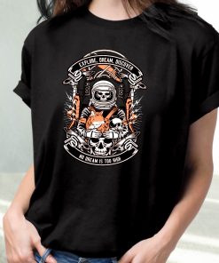 Astronaut Skull Funny Graphic T Shirt 3