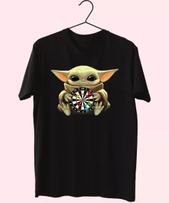 Baby Yoda Playing Darts Classic 90S T Shirt Style