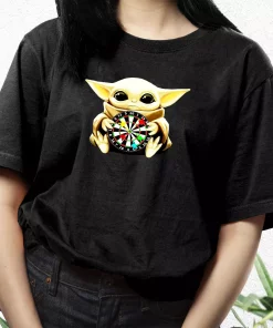 Baby Yoda Playing Darts Classic 90S T Shirt Style