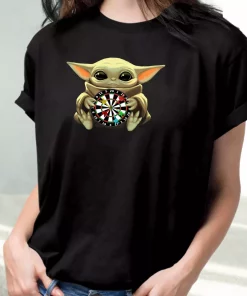 Baby Yoda Playing Darts Classic 90S T Shirt Style 2 Baby Yoda Playing Darts Classic 90S T Shirt Style 3